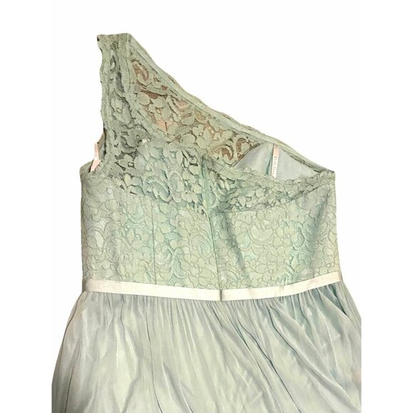 #3649 David's Bridal Womens Mint Green long dress Size 20 - Picture 2 of 7